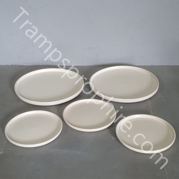 5 Piece White Plate Set