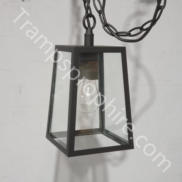 Black Lantern Style Ceiling Pendant Light
