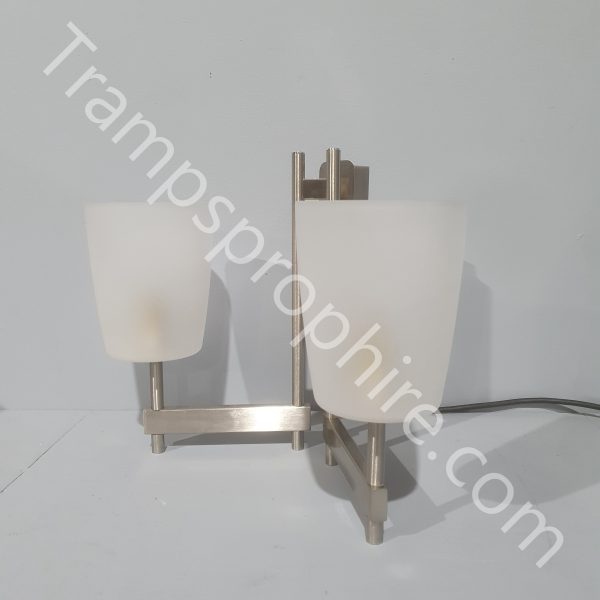 Chrome and Frosted Glass Wall Light