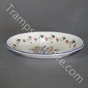 Floral Oval Ceramic Dish