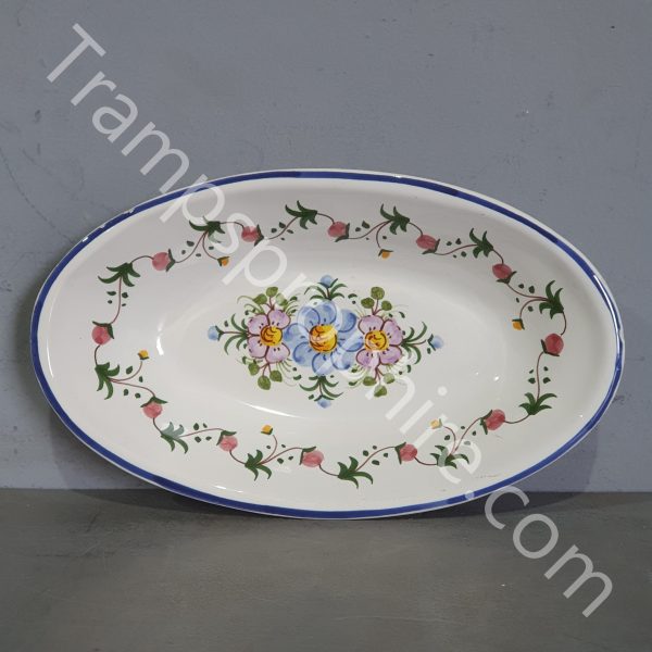 Floral Oval Ceramic Dish