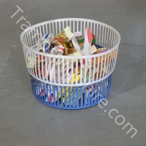 Plastic Peg Basket and Clothes Pegs