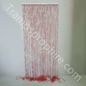 Red Beaded Door Curtain