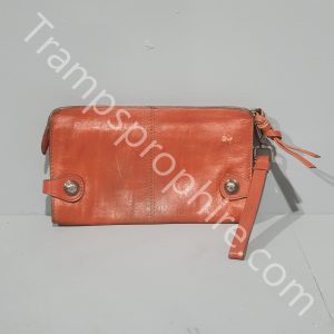 Red Brown Clutch Handbag Purse
