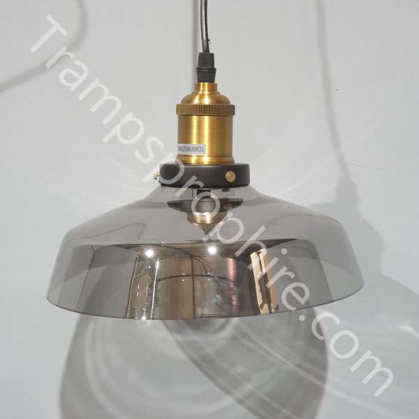 Silvery Grey Glass Ceiling Light
