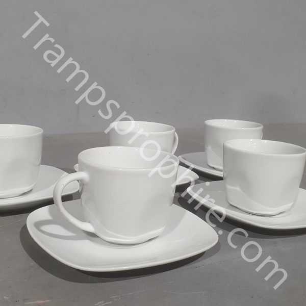 White Cups and Saucers