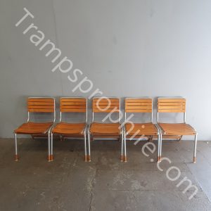 Wooden Slatted Stacking Chairs