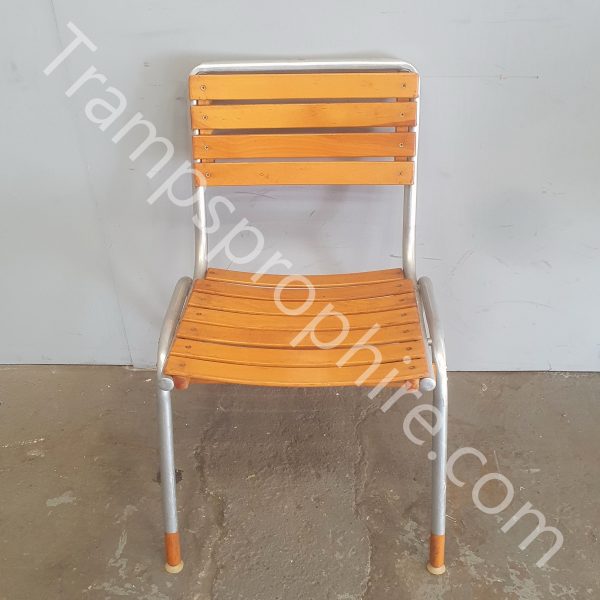 Wooden Slatted Stacking Chairs
