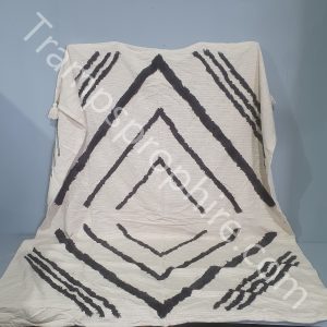 Cream and Grey Throw Blanket