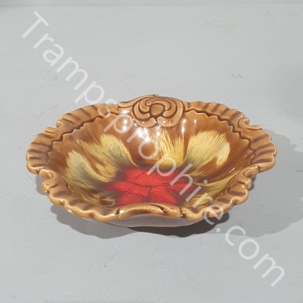 Decorative Brown And Red Bowl