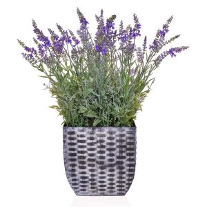 Artificial Lavender a Trough Style pot