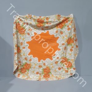 Orange Floral Tablecloth