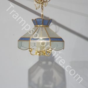 Clear And Blue Glass Ceiling Light