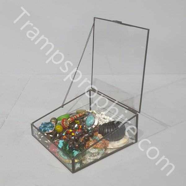 Glass Jewellery Case and Jewellery