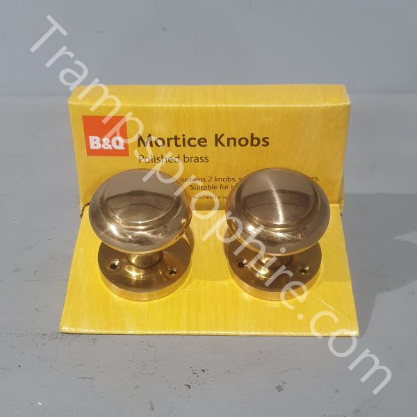 Polished Brass Mortice Door Knobs