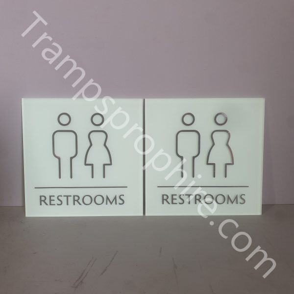 Restrooms Sign