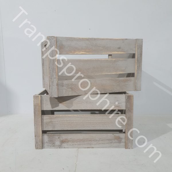 Grey Wooden Crate