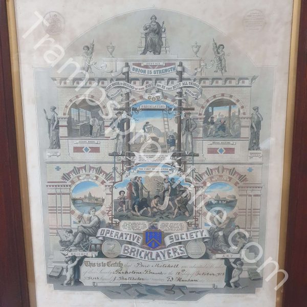 Operative Society Of Bricklayers Framed Picture