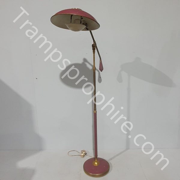 Purple and Brass Floor Lamp