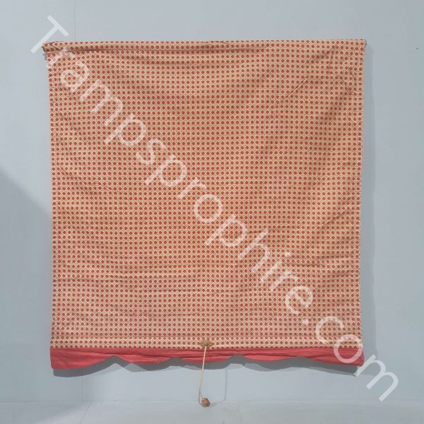 Red Fabric Roller Blind