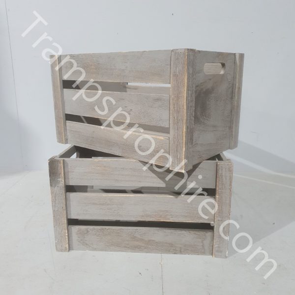 Small White Wooden Crate