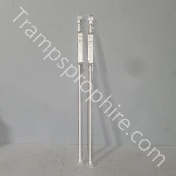 White Expanding Curtain Tension Rod