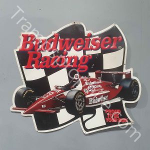 Budweiser Racing Metal Sign