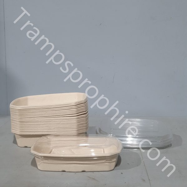 Cardboard Food Container With Plastic Lid