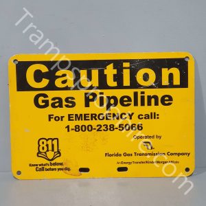 Gas Pipeline Metal Sign
