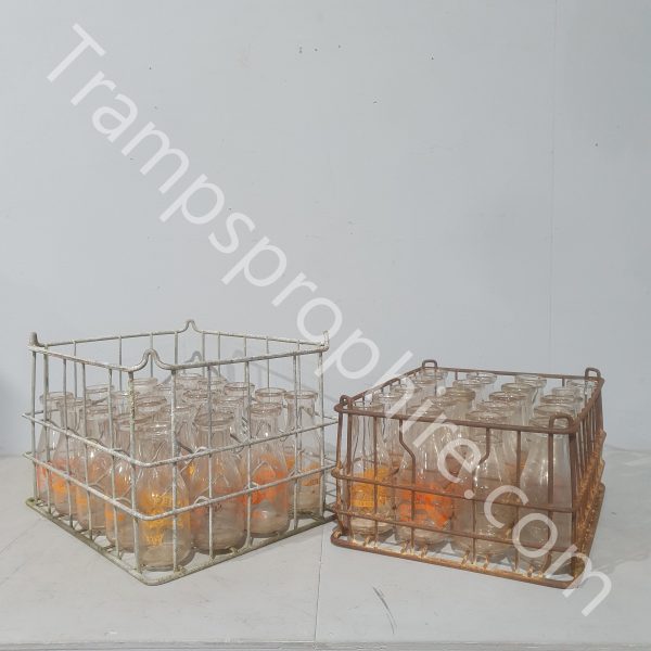 Milk Bottles With Wire Crate