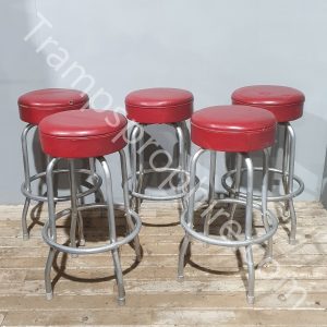 Tall Red Diner Stools