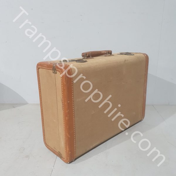 Tan Canvas Suitcase