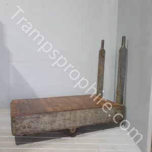 Industrial Wooden Cart With Handles