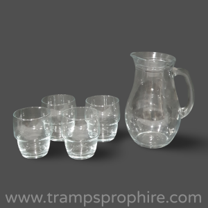 Glass Pitcher and Glasses