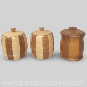 Wooden Storage Canisters