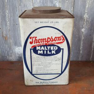 Vintage Malted Milk Shop Store Tin