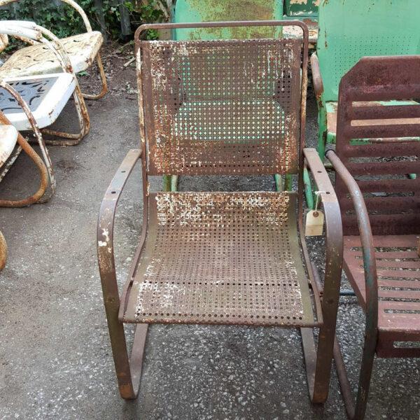 Vintage American Lawn Chair Cantilever Metal