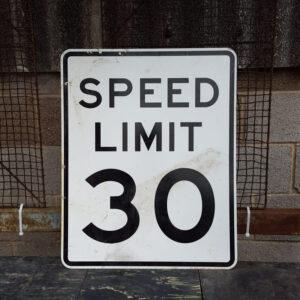 Original American Speed 30 Limit Road Sign