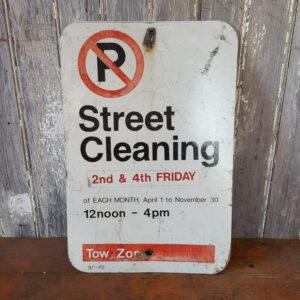 Street Cleaning American Metal Sign