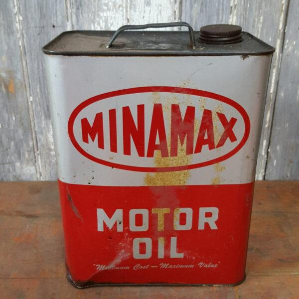 Vintage Minamax Motor Oil Tin