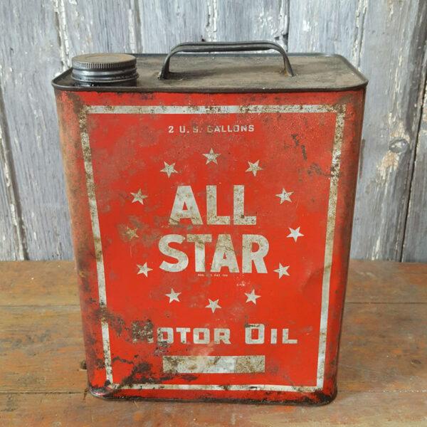 Vintage All Star Motor Oil Tin