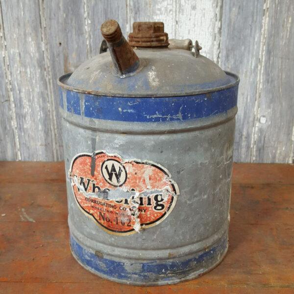 Vintage Wheeling Motor Oil Can