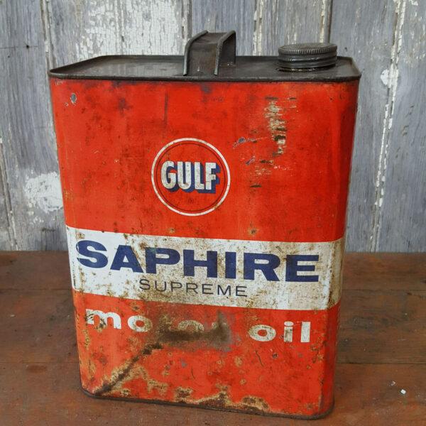 Vintage Gulf Motor Oil Can