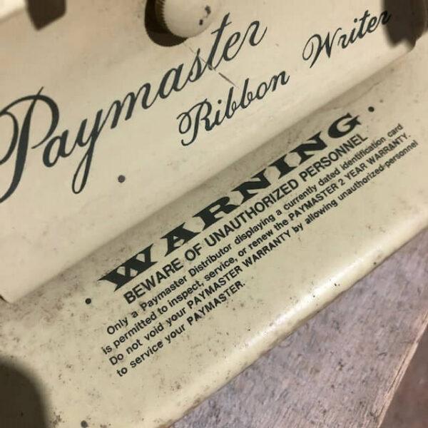 Paymaster Cheque Check Writer Machine American