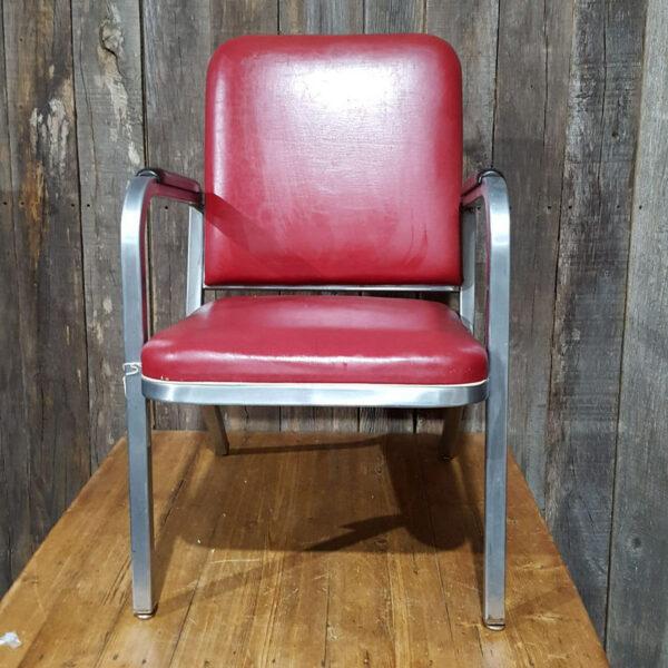 Red Tanker Chair with arms
