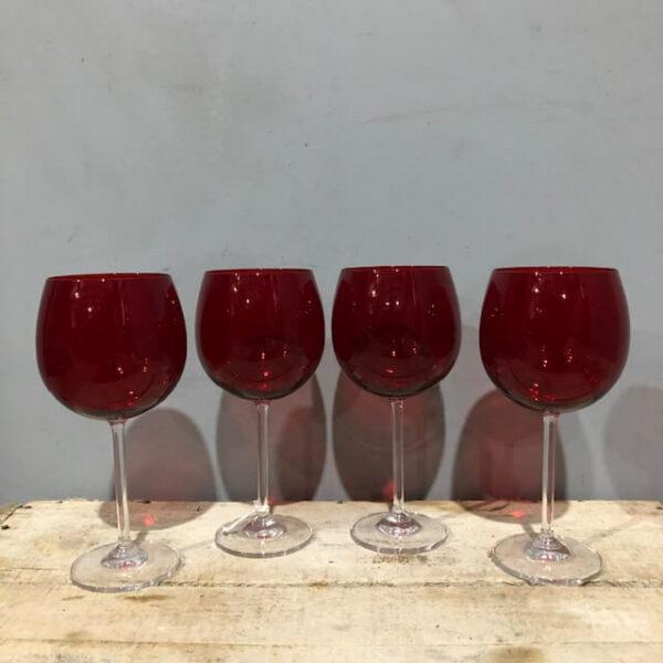 Set Of 4 Red Wine Glasses