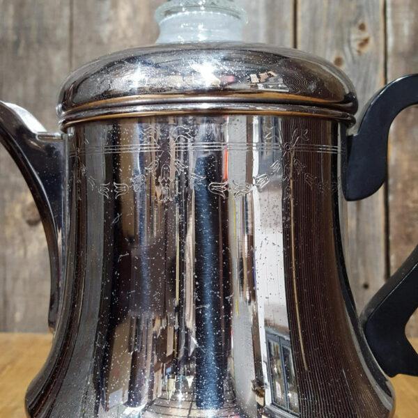Vintage Chrome Coffee Pot