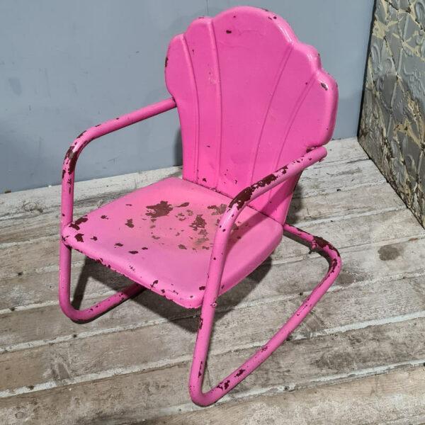 Vintage Pink Child’s Garden Chair