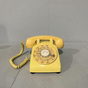 Yellow Rotary Dial Phone